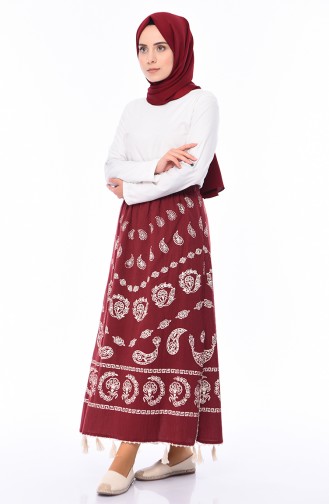 Sile Cloth Pareo Skirt 0200-04 Red 0200-04