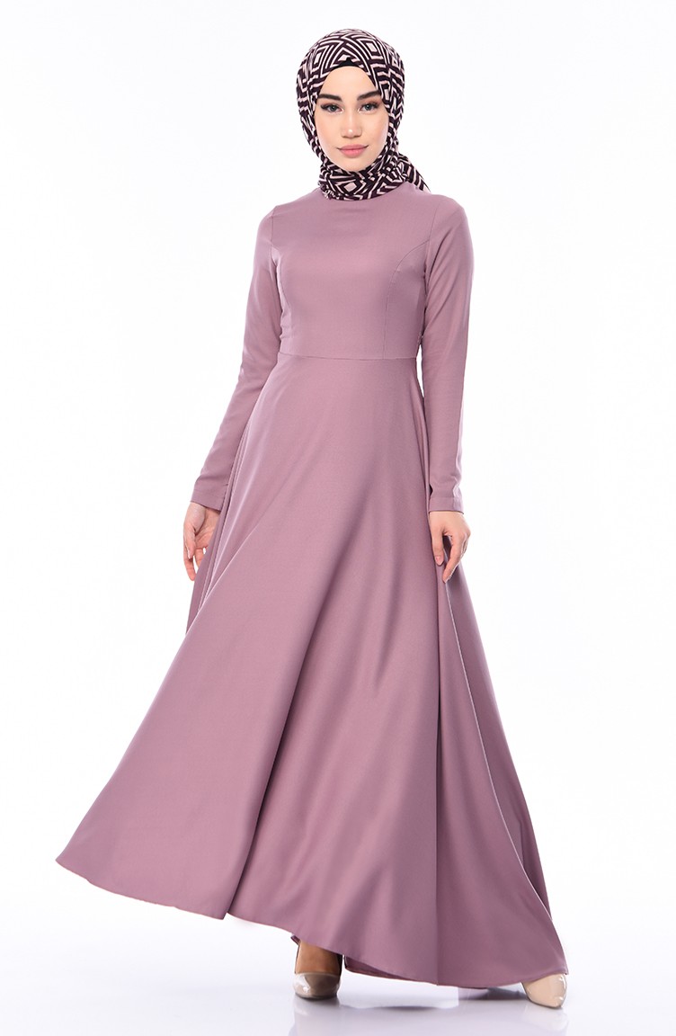Asimetrik Elbise 4055 10 Lila Sefamerve