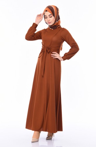 Robe Hijab Tabac 0157-05