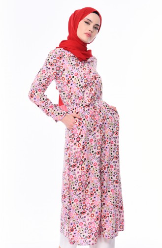 Polka Dot Long Tunic 9069-02 Lilac 9069-02