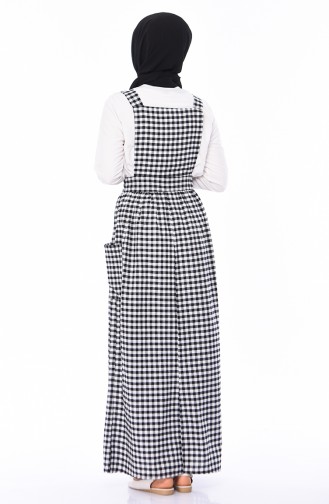 Checkered Salopette Dress 5016-04 Black 5016-04