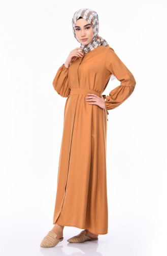 Mustard Hijab Dress 0002-04