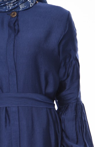 Navy Blue Hijab Dress 0002-05