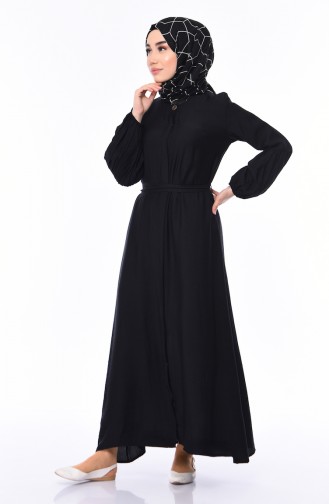 Black Hijab Dress 0002-06