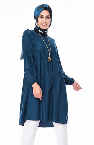 Plated necklace Tunic 2380-08 Petrol 2380-08