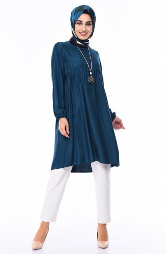 Plated necklace Tunic 2380-08 Petrol 2380-08