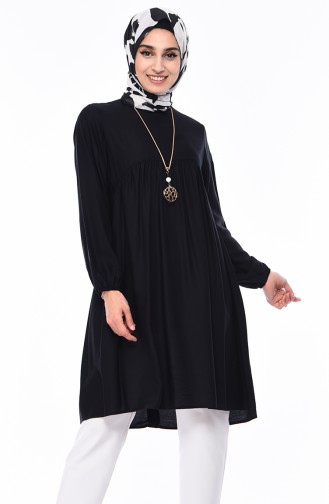 Plated necklace Tunic 2380-09 Black 2380-09