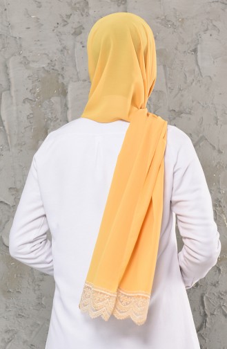 Dantelli Abiye şal 13002-05 Hardal 13002-05