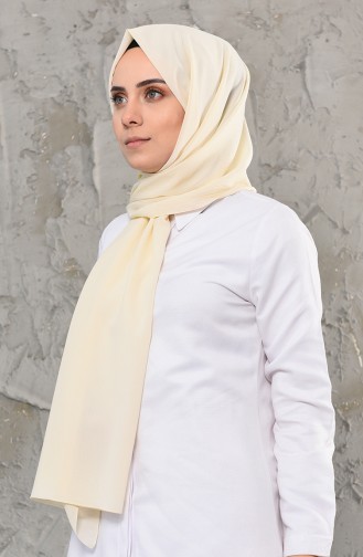 Plain Crinkle Crepe Shawl 13003-15 Cream 13003-15