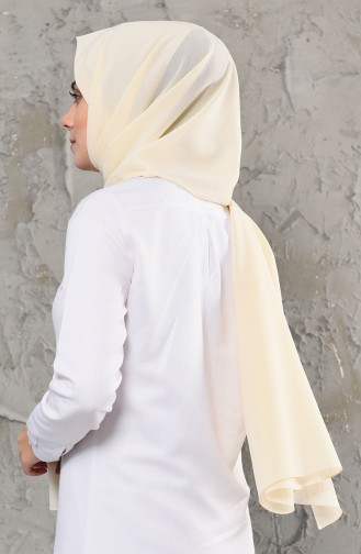 Plain Crinkle Crepe Shawl 13003-15 Cream 13003-15