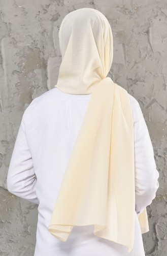 Plain Crinkle Crepe Shawl 13003-15 Cream 13003-15