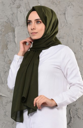 Plain Cotton Shawl 13009-03 Khaki 13009-03