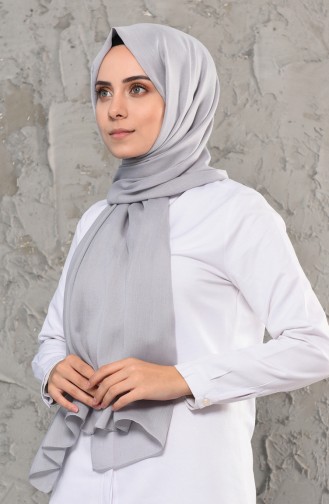 Plain Cotton Shawl 13009-04 Gray 13009-04