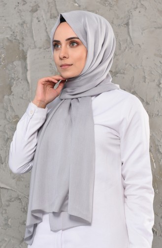 Plain Cotton Shawl 13009-04 Gray 13009-04