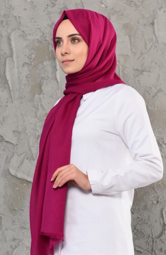 Plain Cotton Shawl 13009-12 Fuchsia 13009-12