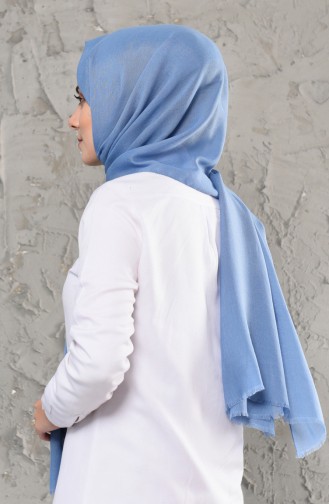 Plain Cotton Shawl 13009-13 Blue 13009-13