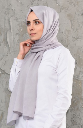 Plain Cotton Shawl 13009-17 light Gray 13009-17