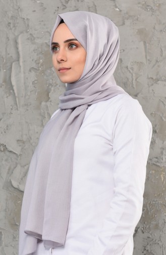 Plain Cotton Shawl 13009-17 light Gray 13009-17