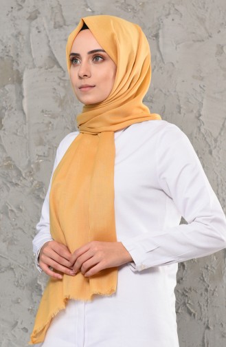 Plain Cotton Shawl 13009-27 Mustard 13009-27