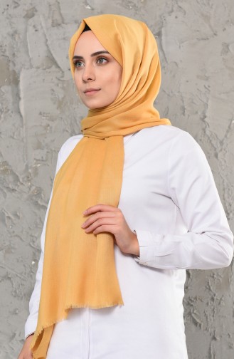 Plain Cotton Shawl 13009-27 Mustard 13009-27