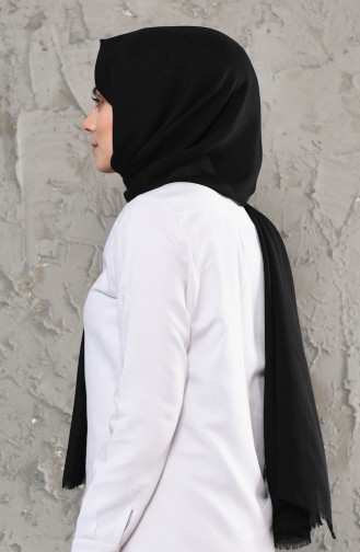 Plain Cotton Shawl 13009-29 Black 13009-29