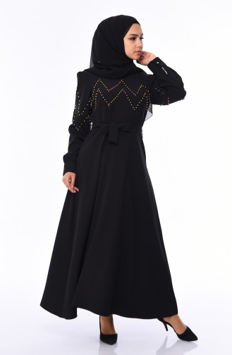 Habillé Hijab Noir 0109-02