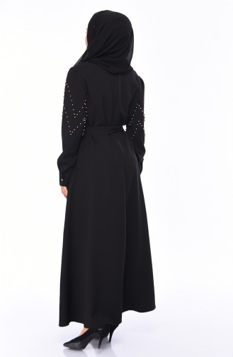 Black Hijab Evening Dress 0109-02