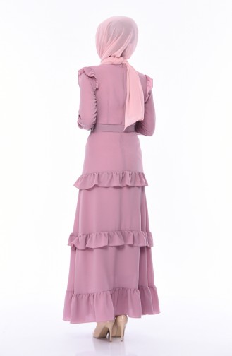 Belt Frilly Dress 1192-01 Rose Dried 1192-01
