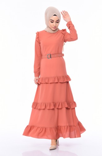 Belt Frilly Dress 1192-05 Onion Shell 1192-05