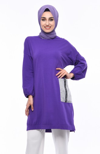 Pocketed Sports Tunic 4440-05 Purple 4440-05