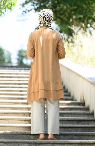 Sensual Button Tunic 6305-06 Camel 6305-06
