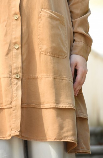 Sensual Button Tunic 6305-06 Camel 6305-06