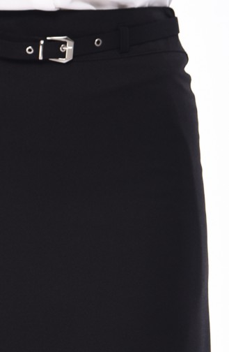 Belted Pencil Skirt 0415-01 Black 0415-01