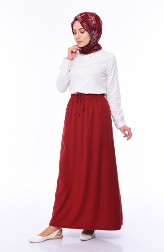 Claret Red Skirt 1124-04