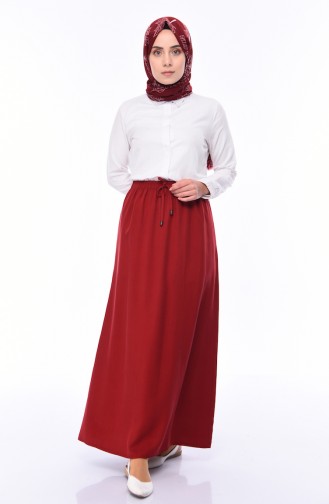 Claret Red Skirt 1124-04