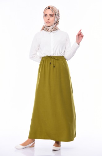 Elastic Waist Skirt 1126A-02 Pistachio Green 1126A-02