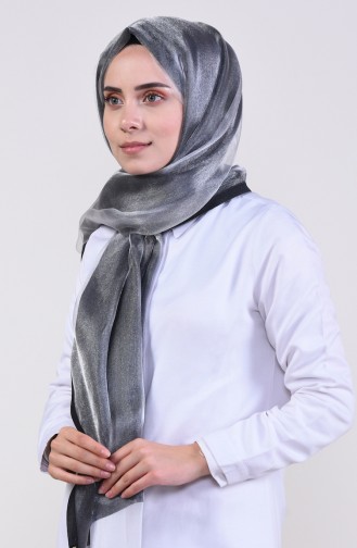 Düz Abiye Tül Şal 13012-06 Koyu Gri