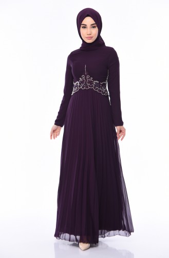 Lila Hijab-Abendkleider 8004-02