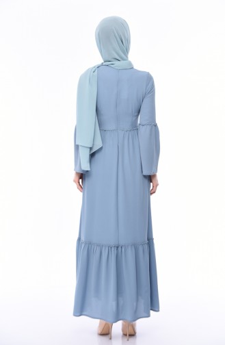 Robe Hijab Vert noisette 1191-04