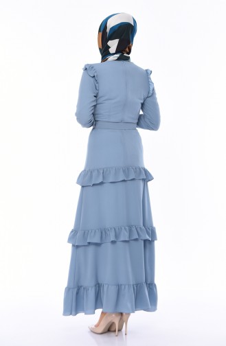 Kleid mit Gürtel 1192-03 Mandelgrün 1192-03