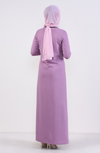 Robe Hijab Rose pâle claire 2980-14