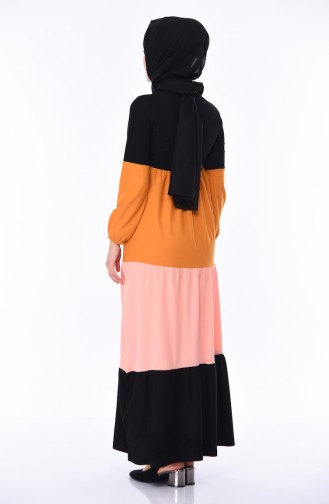 Elastic Sleeve Dress 4208-03 Black 4208-03