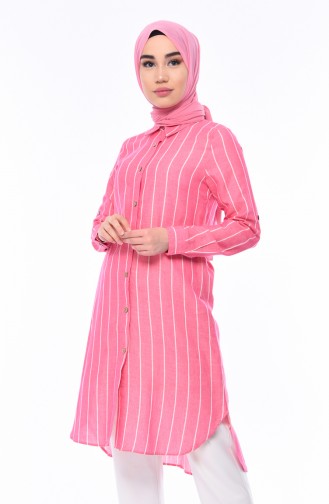 Çizgili Tunik 5409-06 Pembe 5409-06