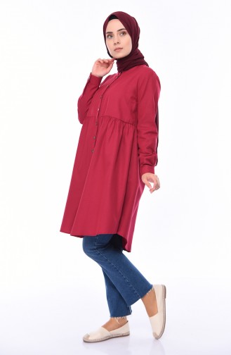 Pleated Waist Tunic 5000-15 Fuchsia 5000-15