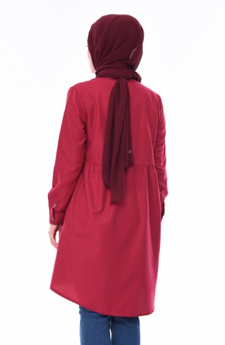 Pleated Waist Tunic 5000-15 Fuchsia 5000-15