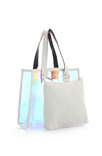 Stilgo Dame Schultertasche VP21Z-02 Weiss Hologram 21Z-02