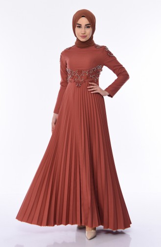 Zwiebelschalen Hijab-Abendkleider 8003-06