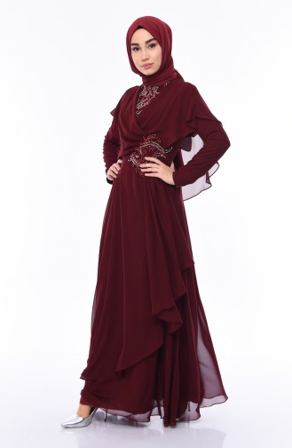 Habillé Hijab Bordeaux 8008-07