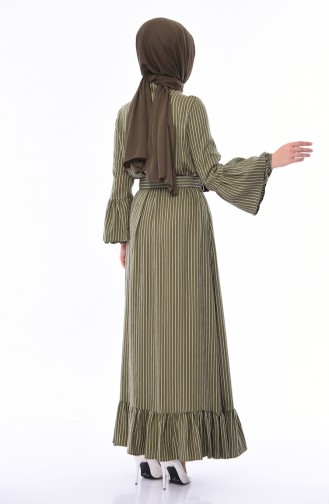 Khaki Hijab Kleider 81708-03