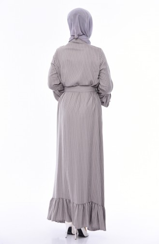 Gray Hijab Dress 81708-04